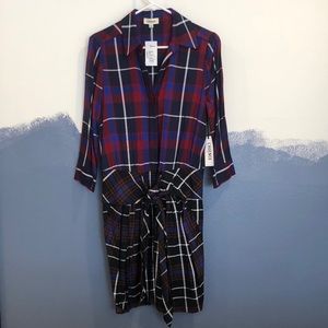 NWT L’Agence Kylie Plaid Shirtdress
